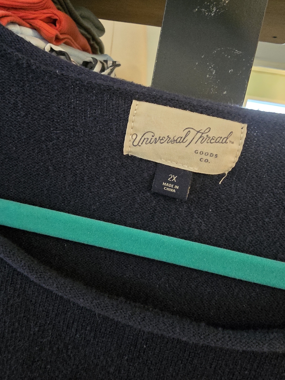 Navy 'Coastal' Rope-Text Sweater - Picture 2 of 4